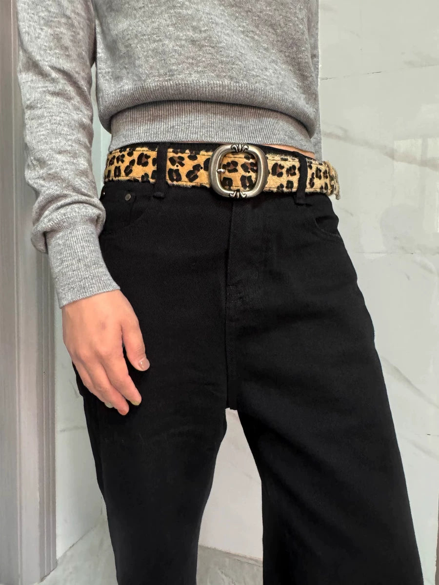 Women's Y2k Leopard Retro Everyday Jeans Belt for Date Night Gift Party Designer Office Vacation