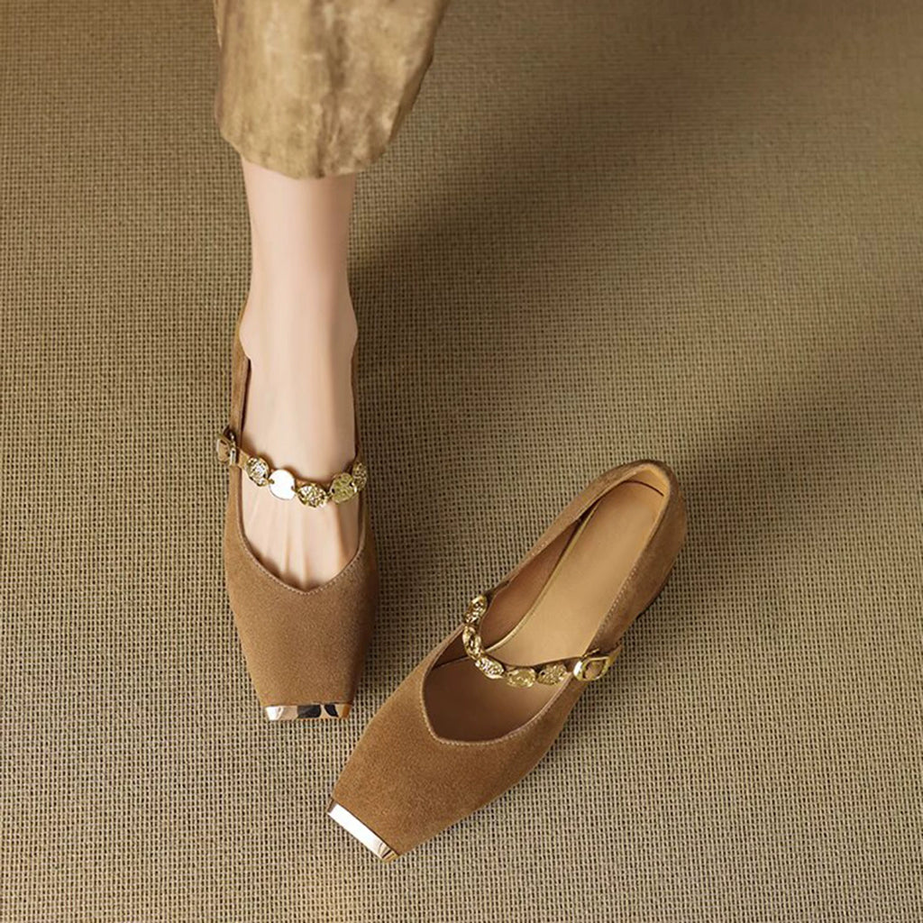 Square Toe French-inspired Mary Jane Pumps for Women