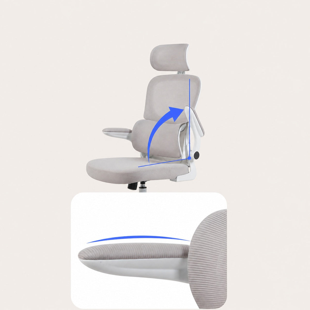 JY 134 Reclining Ergonomic Office Chair for Home Office Study Desk and Long Sitting Sessions