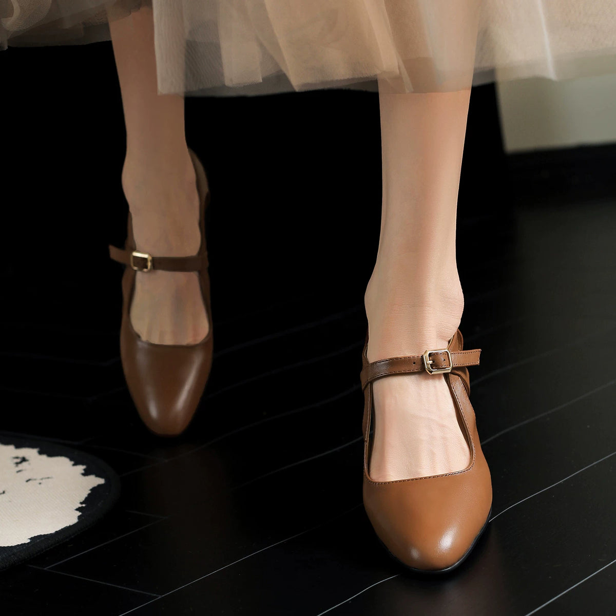 Women's Summer Pointed Toe Block Heel High Heel Flat Pumps Closed-Toe Dress Heels Wedding Guest Cocktail Party