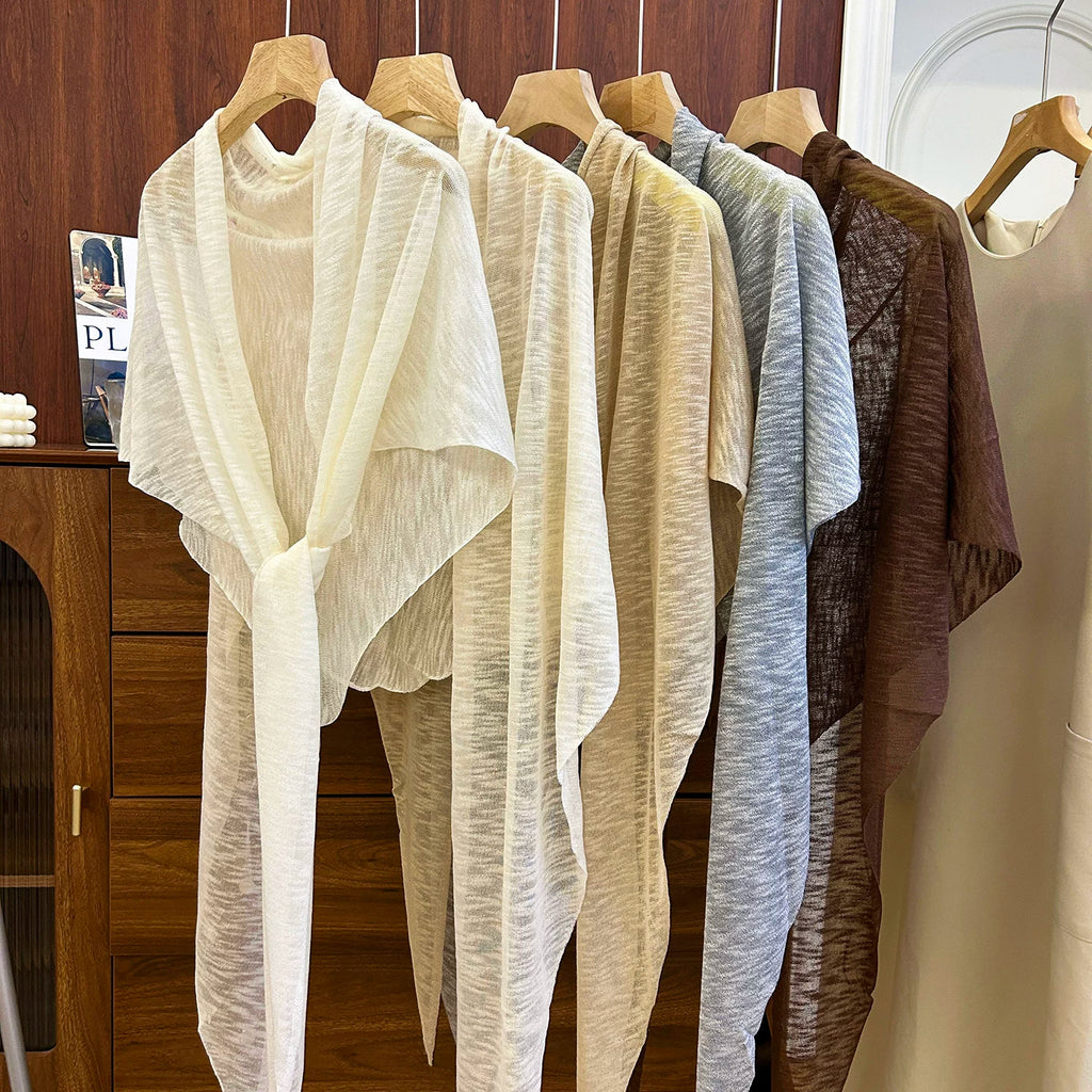 Women's Vintage Knit Shawl for Office and Travel Evening Gift Everyday Wear Seasonal Look Holiday Gift