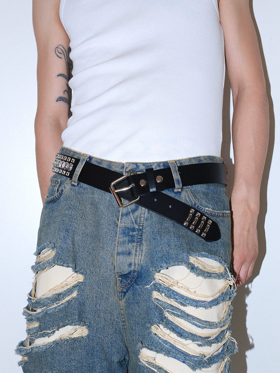 Women's Punk American-style Studded Metal Retro Everyday Jeans Belt for Date Night Gift Party Designer Versatile Office Vacation