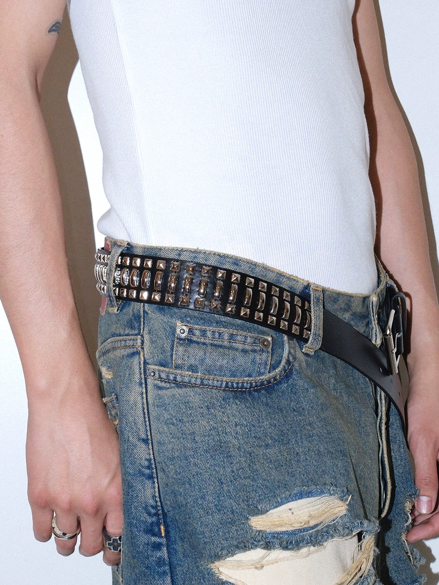 Women's Punk American-style Studded Metal Retro Everyday Jeans Belt for Date Night Gift Party Designer Versatile Office Vacation