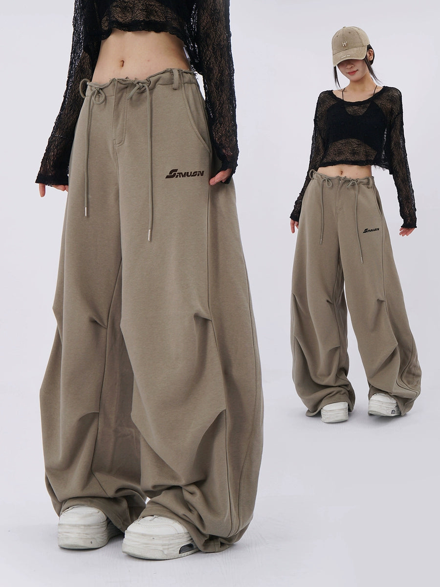 Women's Hip-hop Oversized Slim-fit Straight Pants Wide-leg for Office Outfits Business Casual Work Slimming Travel Comfort Weekend