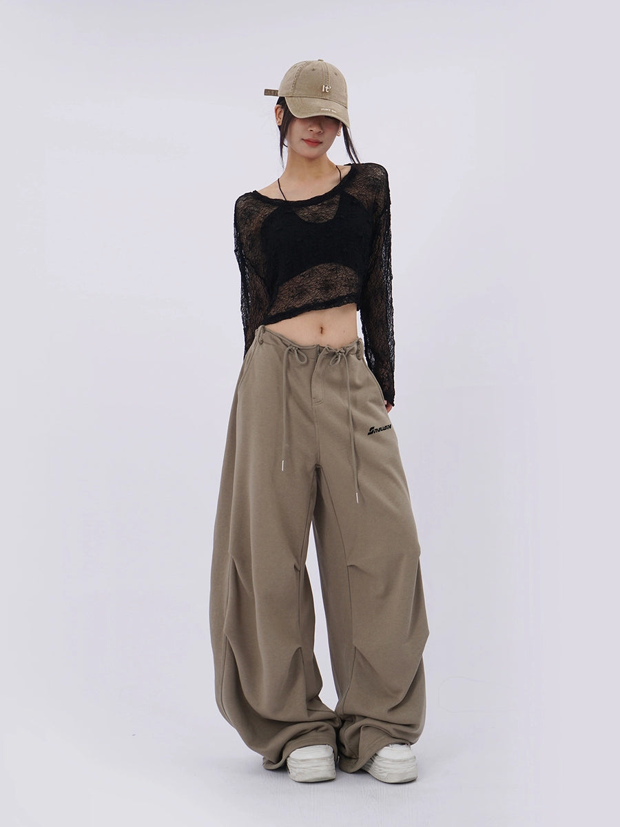 Women's Hip-hop Oversized Slim-fit Straight Pants Wide-leg for Office Outfits Business Casual Work Slimming Travel Comfort Weekend