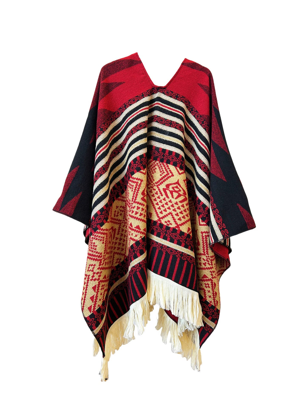 Women's Ethnic Fall Winter Knit Shawl for Office and Travel Evening Gift Everyday Wear Holiday Gift