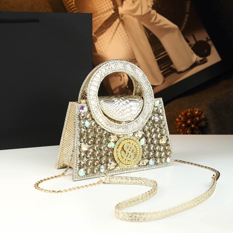 Women's Glitter Crystal Bags Handbag for Work and Travel Office School Everyday Wear Premium