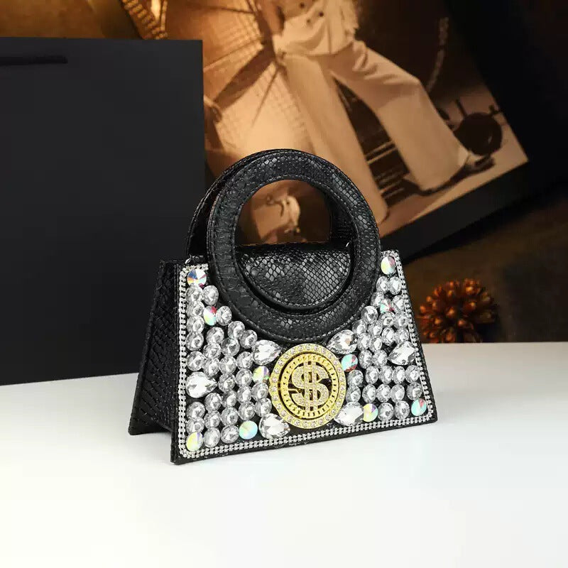 Women's Glitter Crystal Bags Handbag for Work and Travel Office School Everyday Wear Premium
