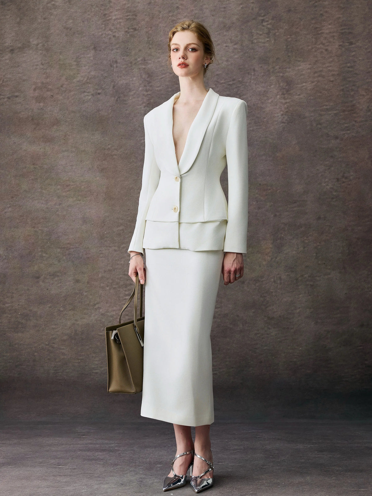 Women's Straight Longline Lapel Blazer Office Workwear Jacket Business Casual Holiday Date Night Spring Fall