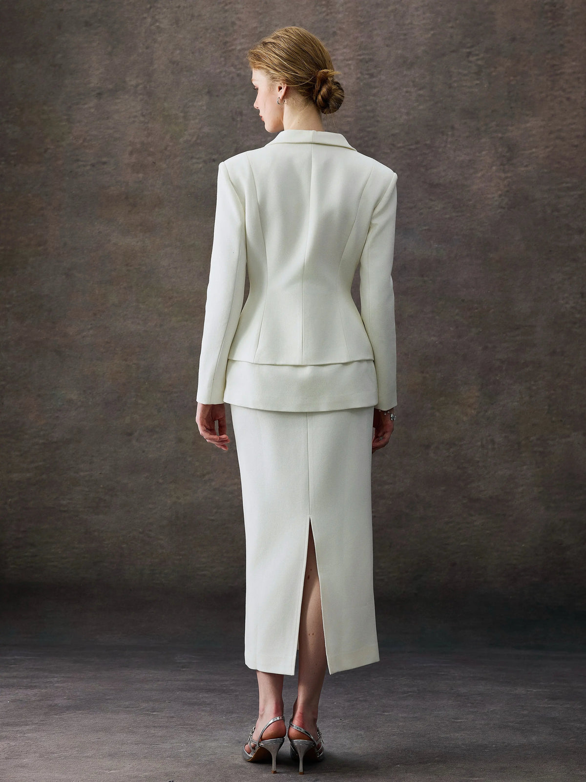 Women's Straight Longline Lapel Blazer Office Workwear Jacket Business Casual Holiday Date Night Spring Fall