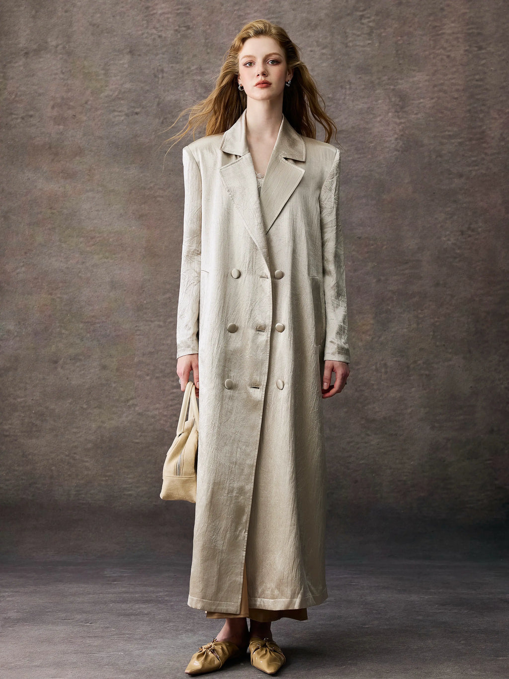 Women's Double-Breasted Office French-Inspired Workwear Retro Trench Coat for Fall Layering Travel Holiday Date Night Fall Winter