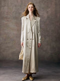 Women's Double-Breasted Office French-Inspired Workwear Retro Trench Coat for Fall Layering Travel Holiday Date Night Fall Winter