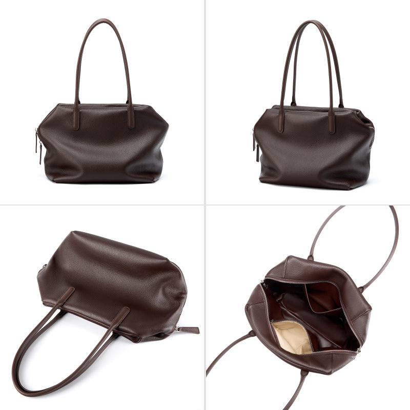 Women's Large-capacity Commute Office Leather Workwear Casual Tote Bag Shoulder Crossbody Purse Premium Work and Travel