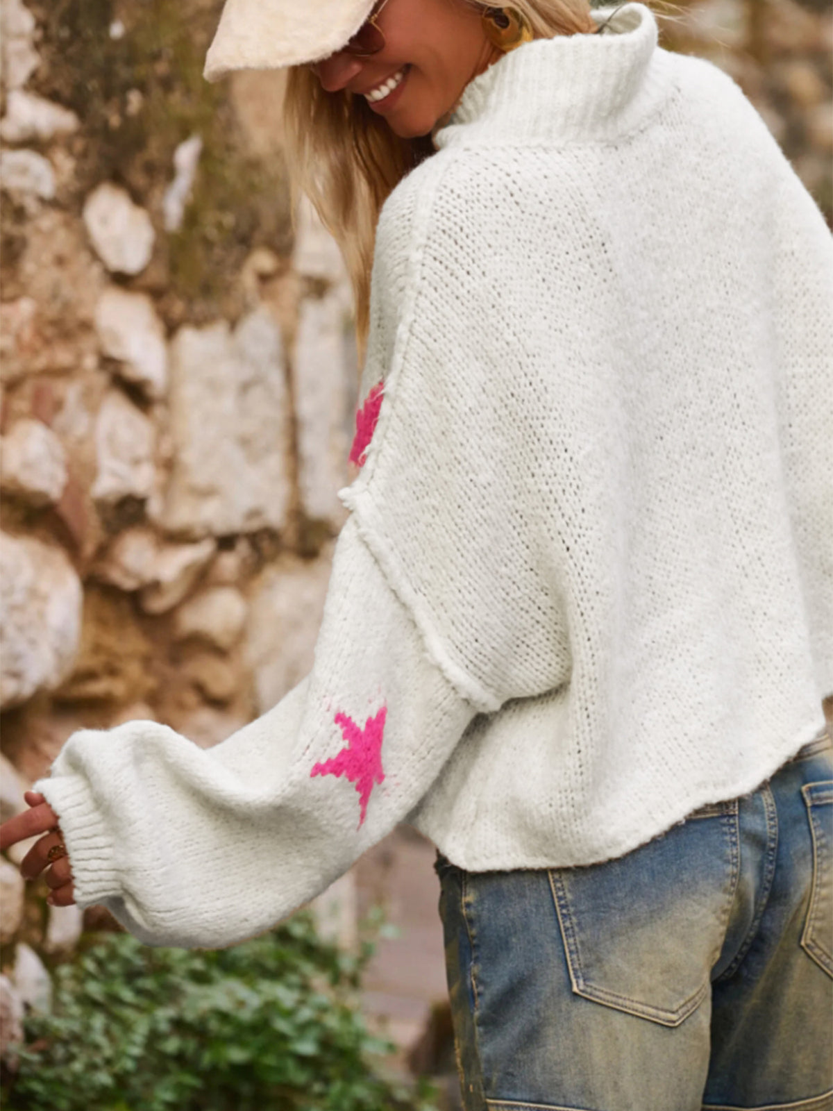 Women's Turtleneck Fall Winter Oversized Long Sleeve Casual Sweater Knit Pullover Top