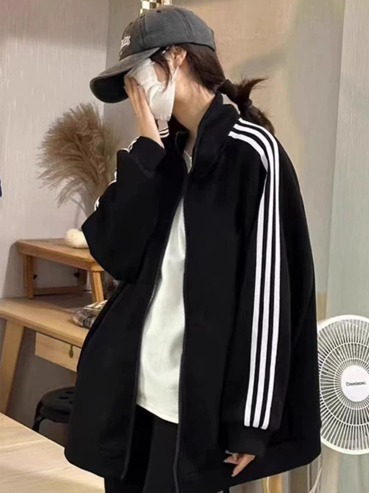 Women's Longline Plus Size Oversized Midi Zip Korean-Style Casual Cardigan for Office Outfits Everyday Work Date Night Fall Winter