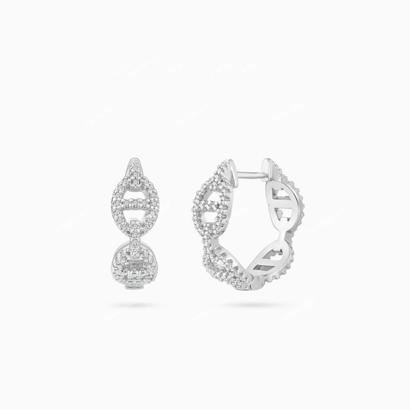 Silver crystal earrings by Yoshan