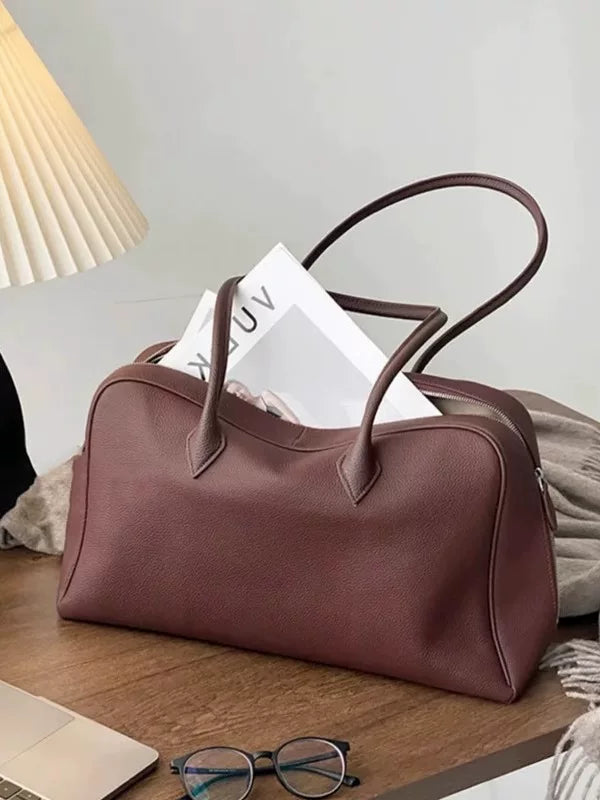 Women's Large-Capacity Office Leather Workwear Tote Bag Shoulder Crossbody Purse Work and Travel School