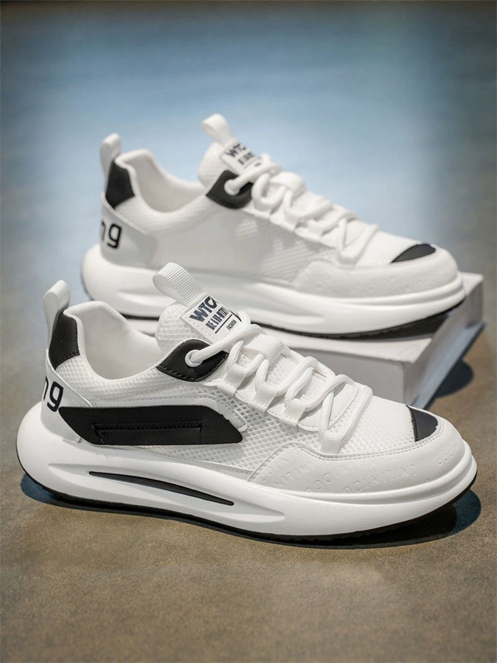 Chunky Sole Breathable Mesh Sneakers for Men