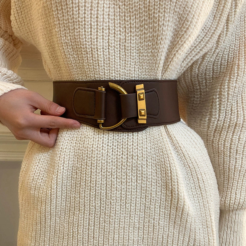 Women's Stretch No-hole Belt Retro Everyday Jeans for Date Night Gift Party Designer Versatile Office Vacation