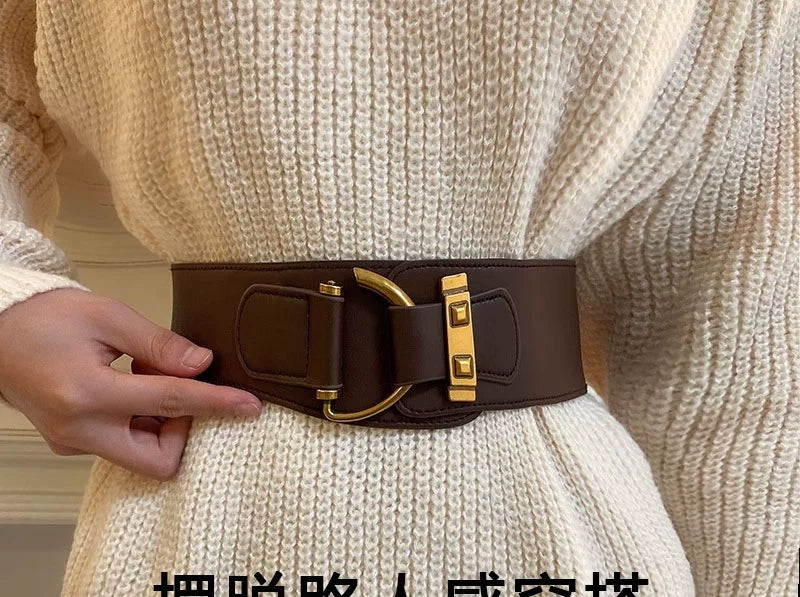 Women's Stretch No-hole Belt Retro Everyday Jeans for Date Night Gift Party Designer Versatile Office Vacation