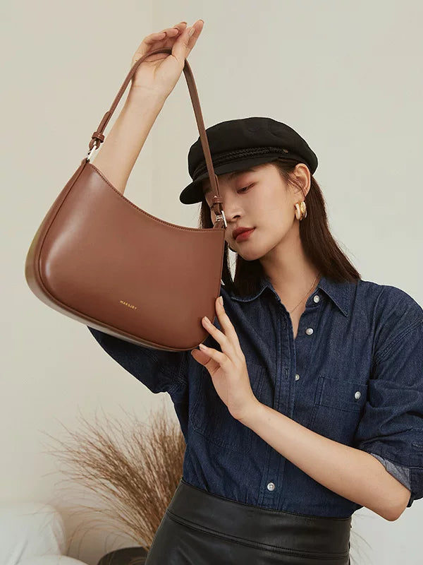 Women's Leather Underarm Bag Crossbody for Travel and Sightseeing Everyday Casual Streetwear Date Night Office