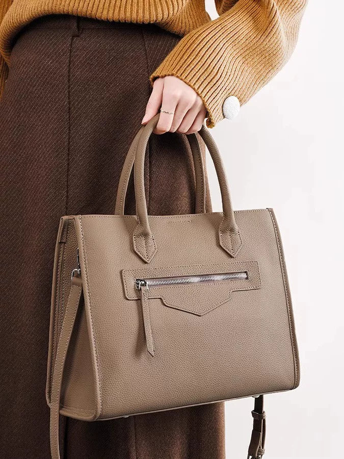 Women's Large-Capacity Office Leather Workwear Tote Bag Shoulder Crossbody Purse Work and Travel School