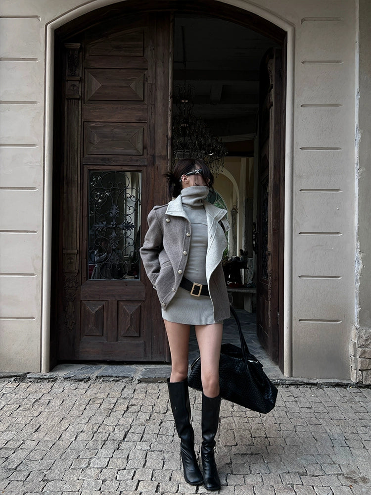 Women's Wool-Blend Oversized Retro Winter Coat for Fall Layering Travel Office Everyday Wear Holiday Date Night