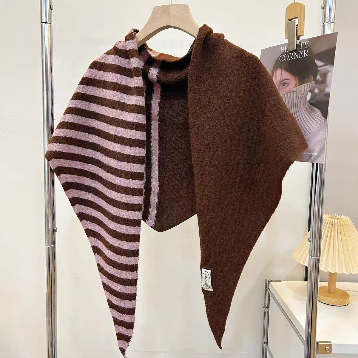 Brown Pink Striped