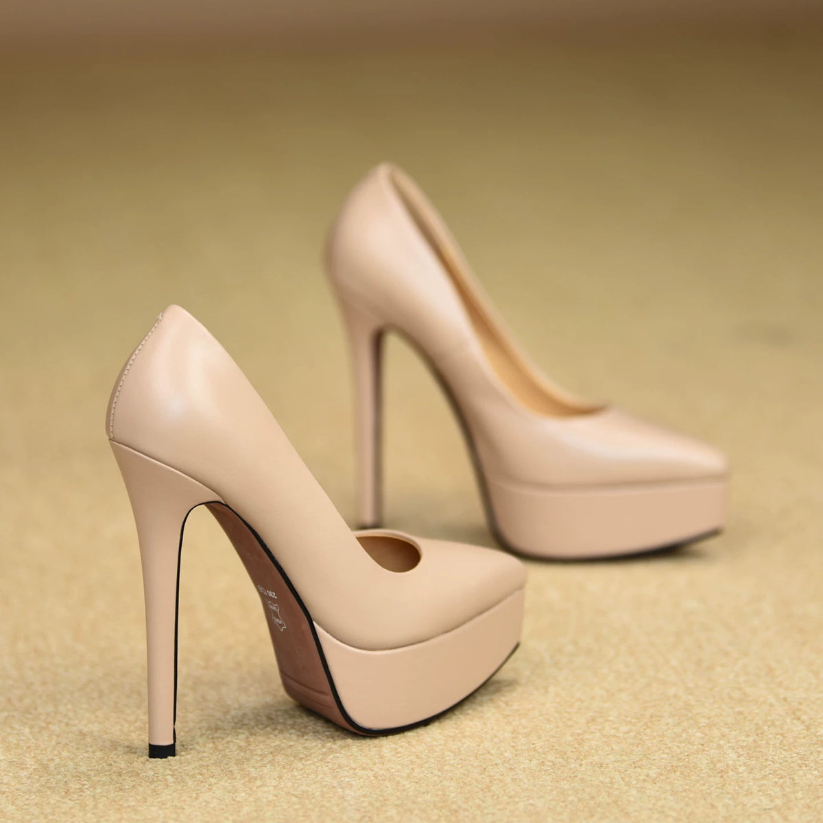 Women's Chunky Sole Pointed Toe Stiletto High Heel Slip-On Pumps Closed-Toe Dress Heels Wedding Guest Cocktail Party