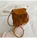 Women's Large-Capacity Minimalist Tassel Suede-Look Hong Kong Vintage Retro Casual Handbag Shoulder Crossbody Purse for Work and Travel Office School Everyday