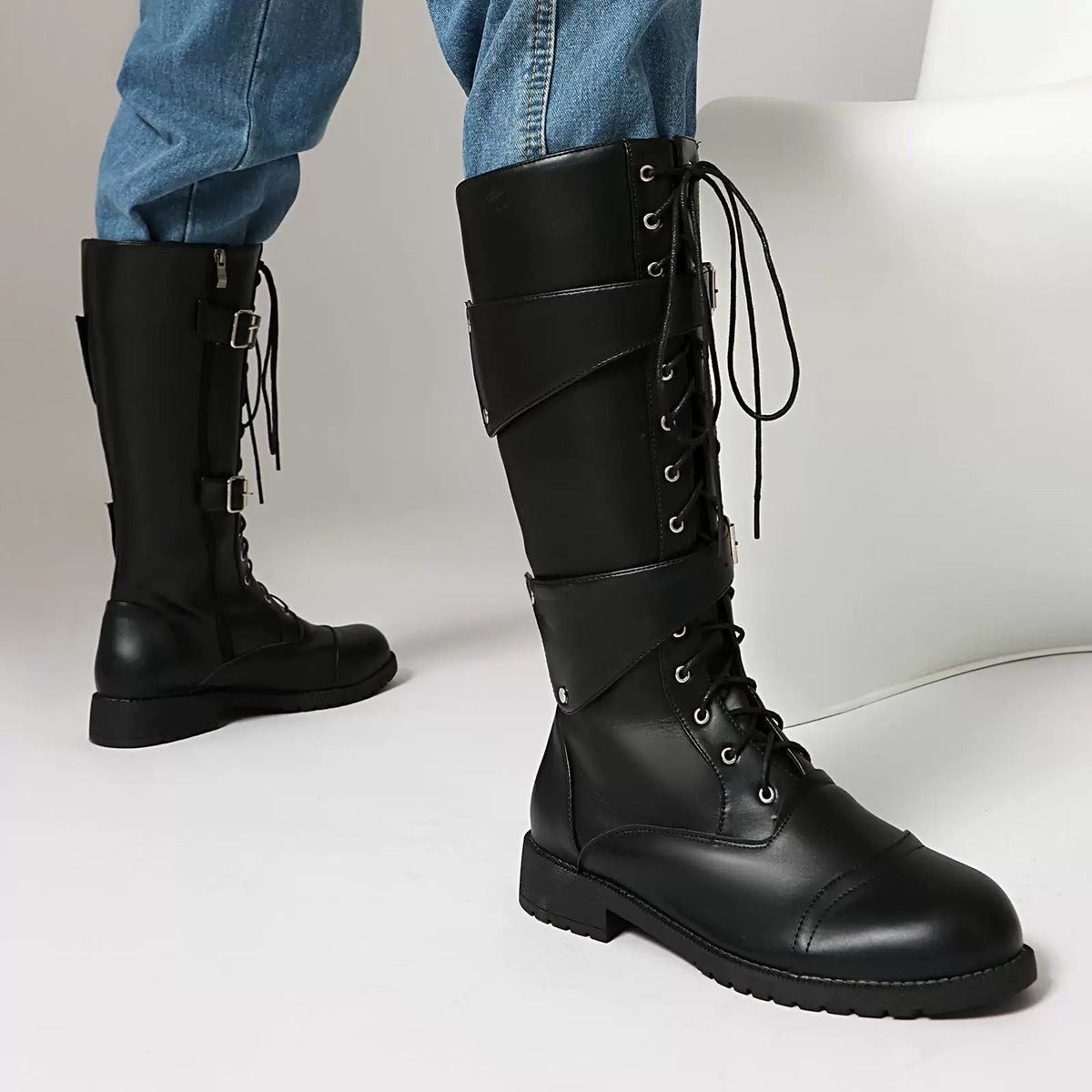 Women's Fall Winter Plus Size Tall Riding Boots for Office and Weekend Streetwear Everyday Wear Date Night Wedding Guest
