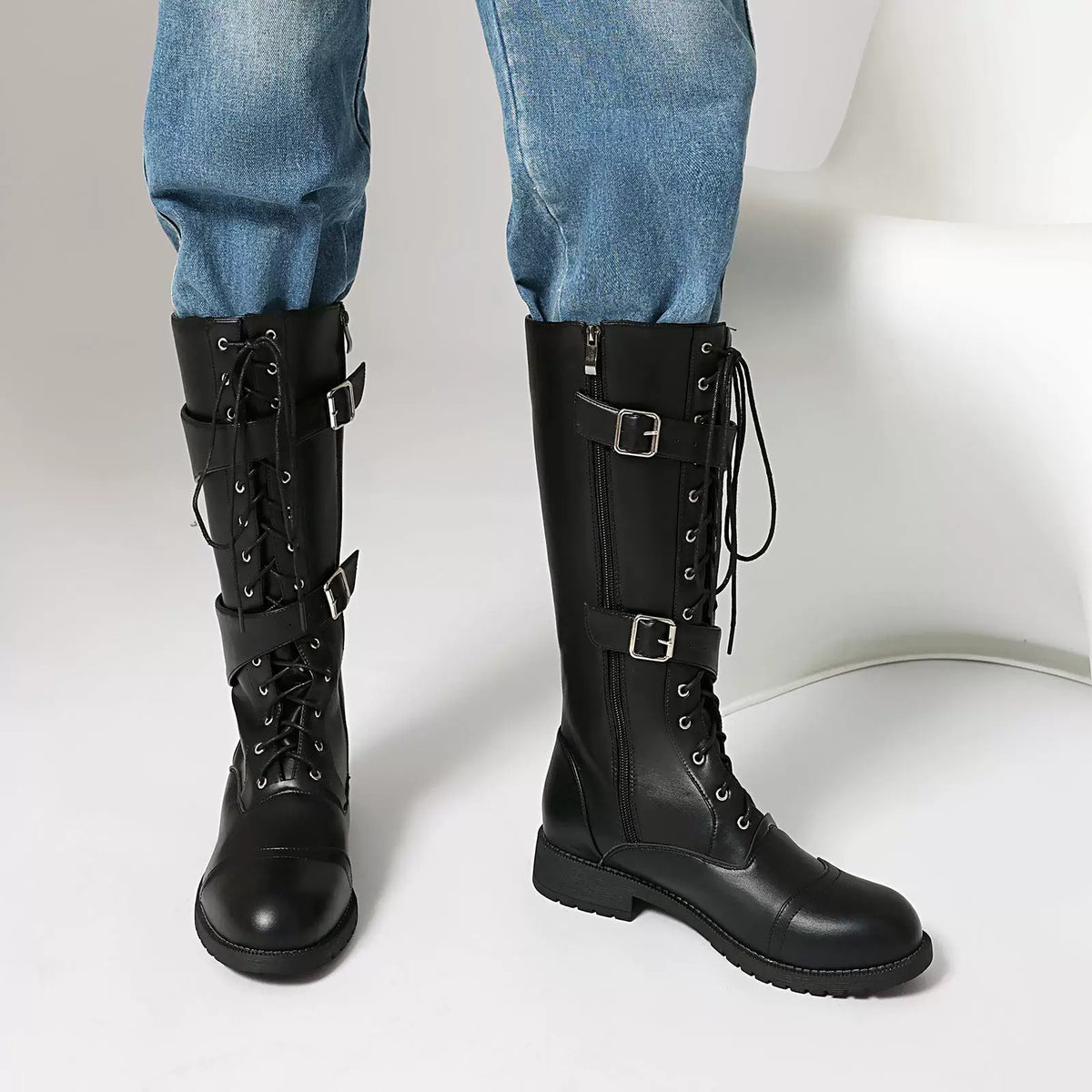 Women's Fall Winter Plus Size Tall Riding Boots for Office and Weekend Streetwear Everyday Wear Date Night Wedding Guest