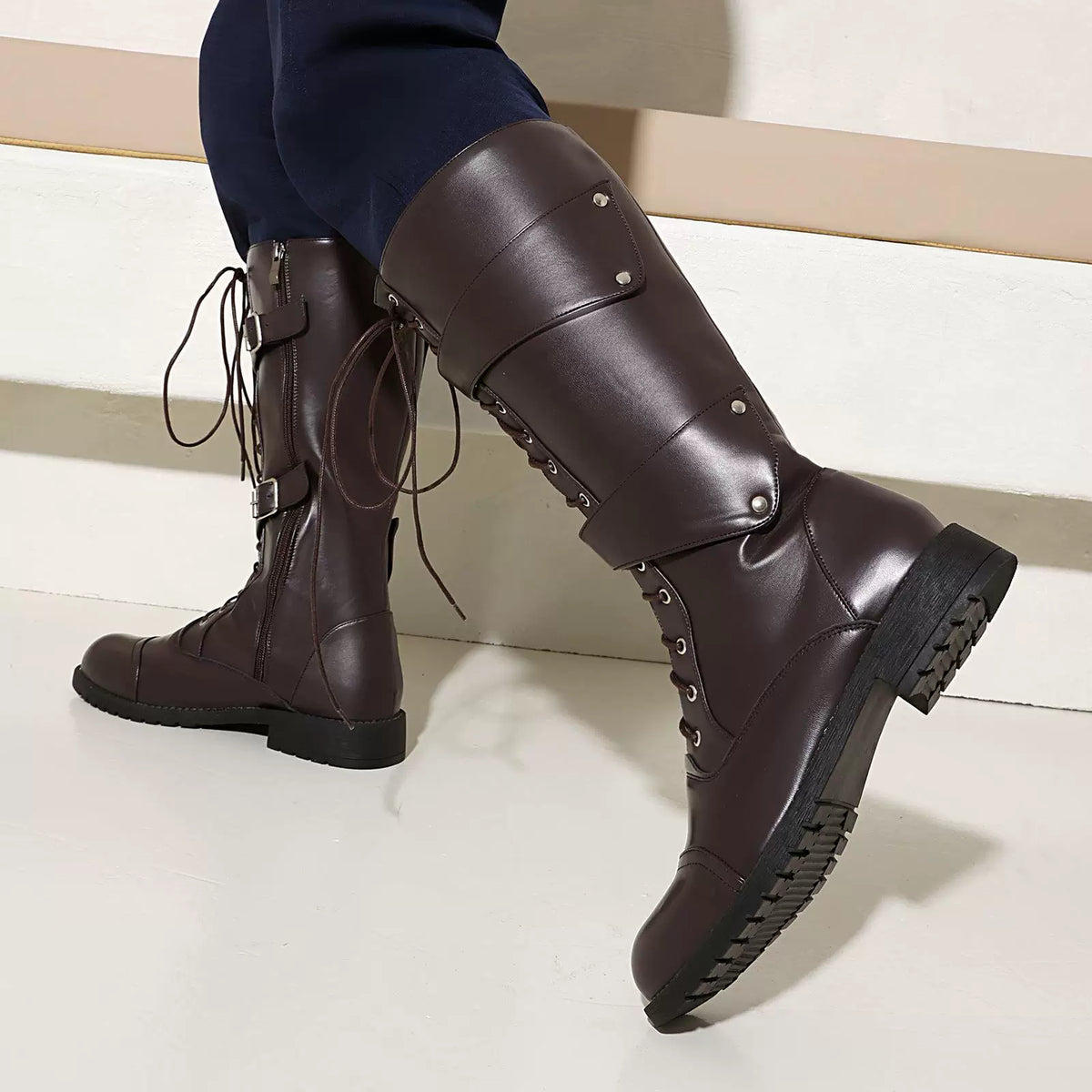 Women's Fall Winter Plus Size Tall Riding Boots for Office and Weekend Streetwear Everyday Wear Date Night Wedding Guest