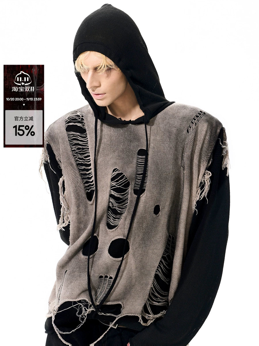 Men's Hooded Sweater Knit Pullover Top for Fall Winter Spring Travel Office Everyday Date Night