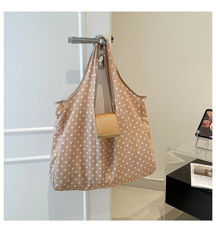 Khaki polka-dot