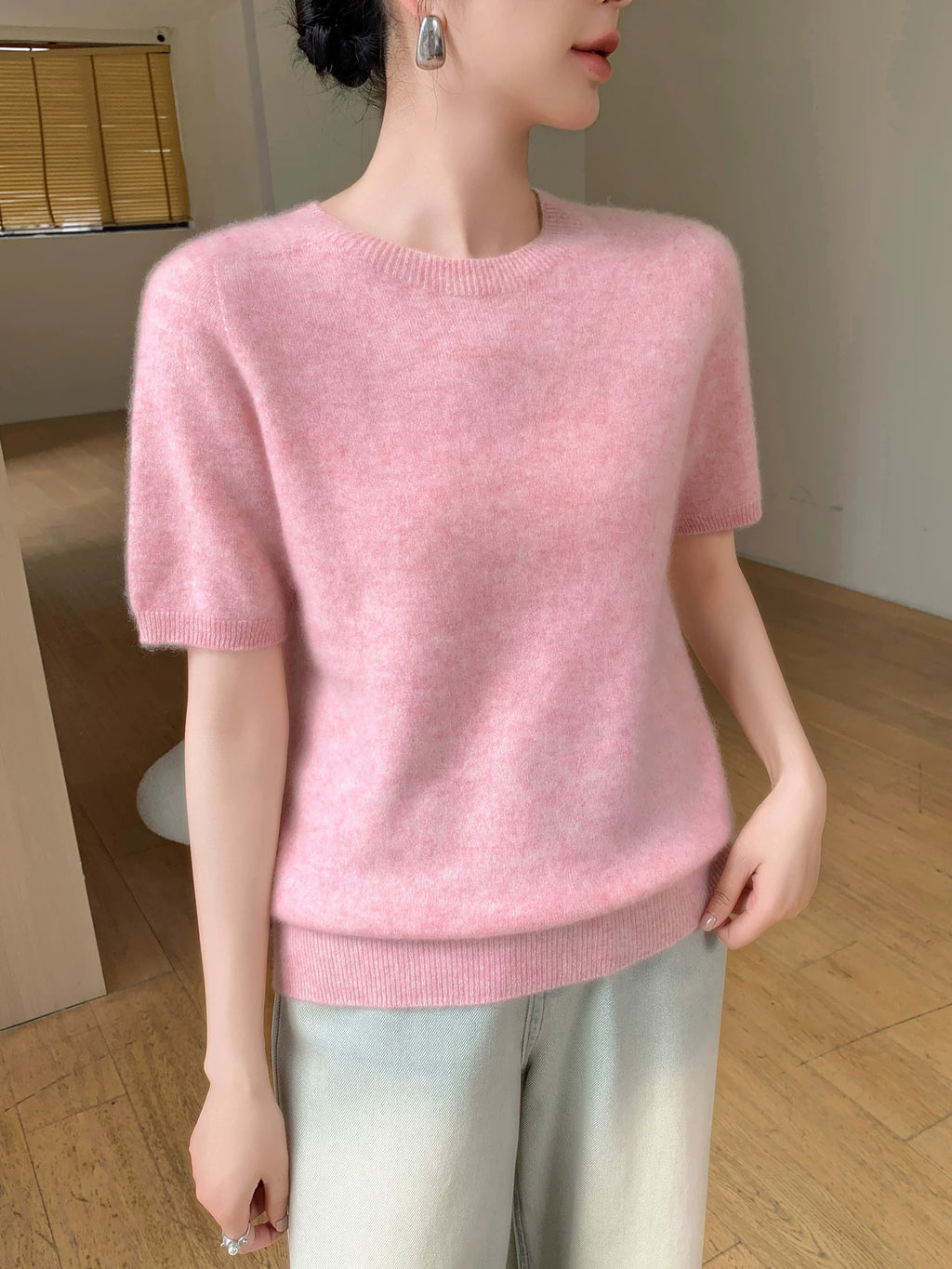Women's Fall Winter Oversized Cropped Casual Sweater Knit Pullover Top for Office Layering Spring Travel Everyday Date Night Holiday Party
