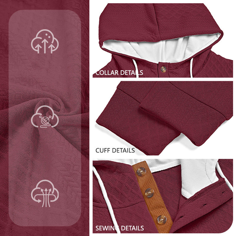 Men's Fall Winter Office Oversized Workwear Retro Casual Hoodie Sweatshirt Pullover