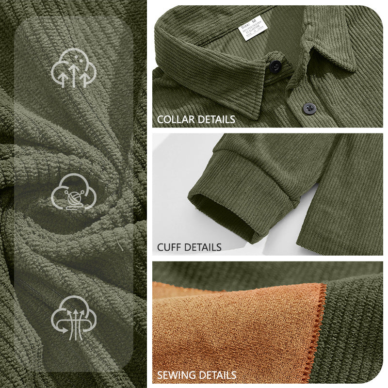 Men's Lapel Polo Plus Size Long Sleeve Casual Hoodie Sweatshirt Pullover Travel Weekend
