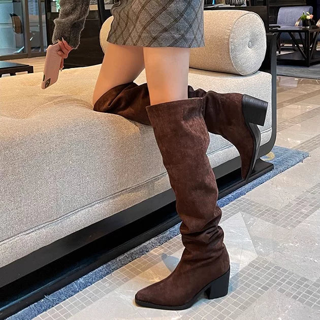 Women's Fall Winter Block Heel Oversized Shoes for Date Night Office Everyday Wear Wedding Guest Holiday Party