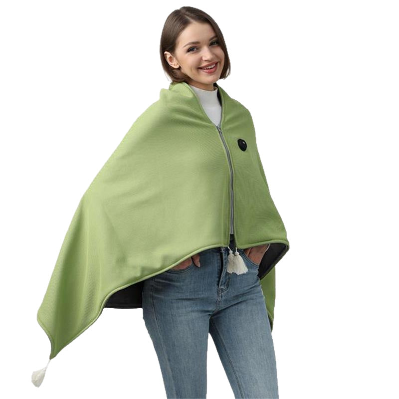 Washed Heated Throw Blanket Usb Shawl Home Office Travel Portable Electric Wrap Heating