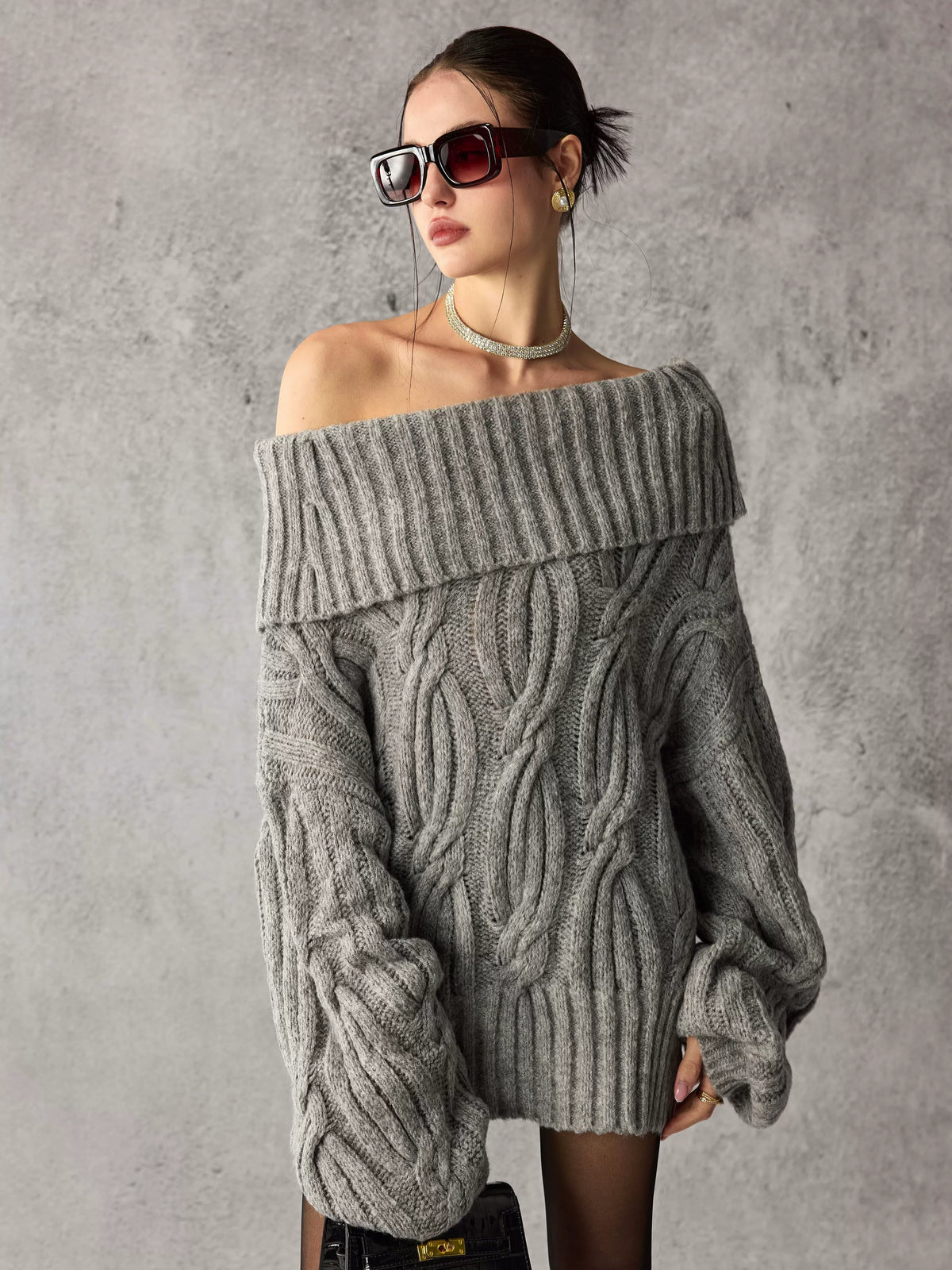 Women's Wool-Blend Lantern Sleeve Sweater Knit Pullover Top for Fall Winter Spring Travel Office Everyday Date Night