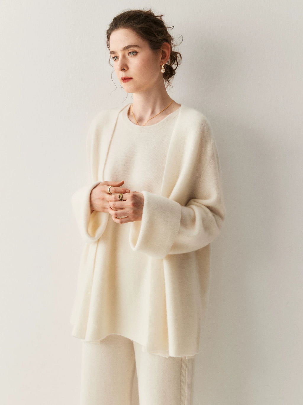 Women's Fall Winter Longline Oversized Midi Quiet-Luxury Cardigan Relaxed Fit Knit Outerwear for Office Outfits Everyday Work Date Night Holiday Party