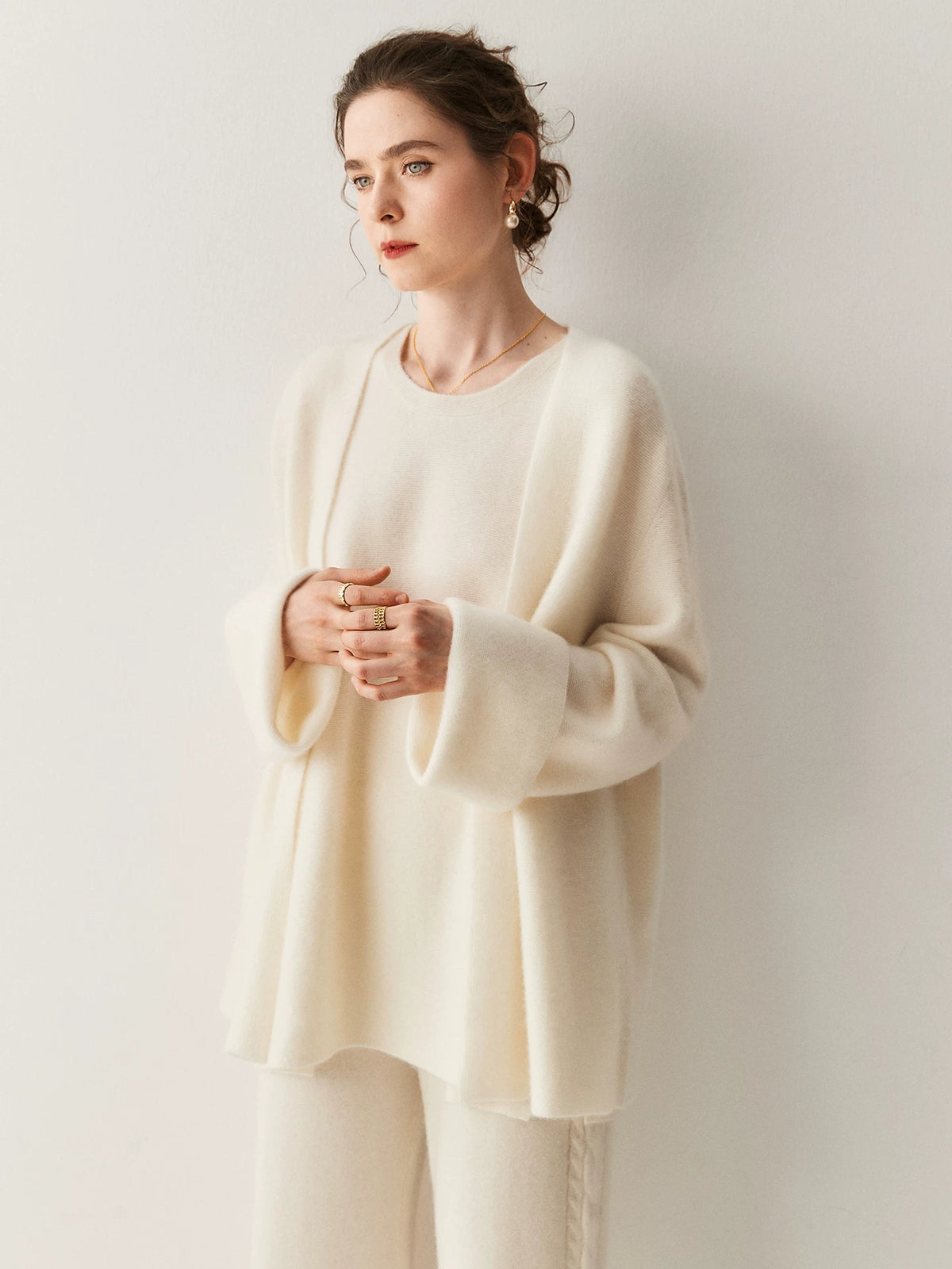 Women's Fall Winter Longline Oversized Midi Quiet-Luxury Cardigan Relaxed Fit Knit Outerwear for Office Outfits Everyday Work Date Night Holiday Party