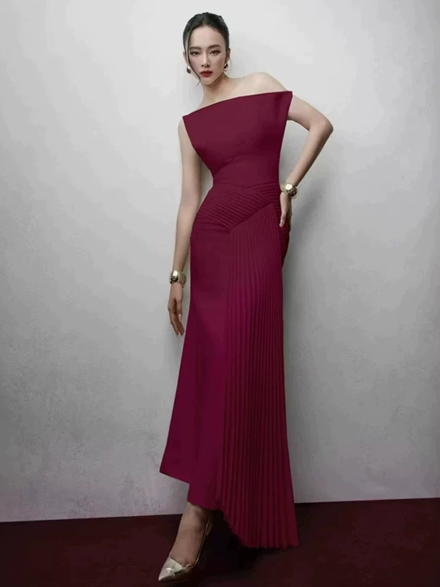 Women's Slim-waist Maxi Slimming Elegant Evening Dress Formal Midi Dress Party Dress Formal Party Wedding Guest Dress