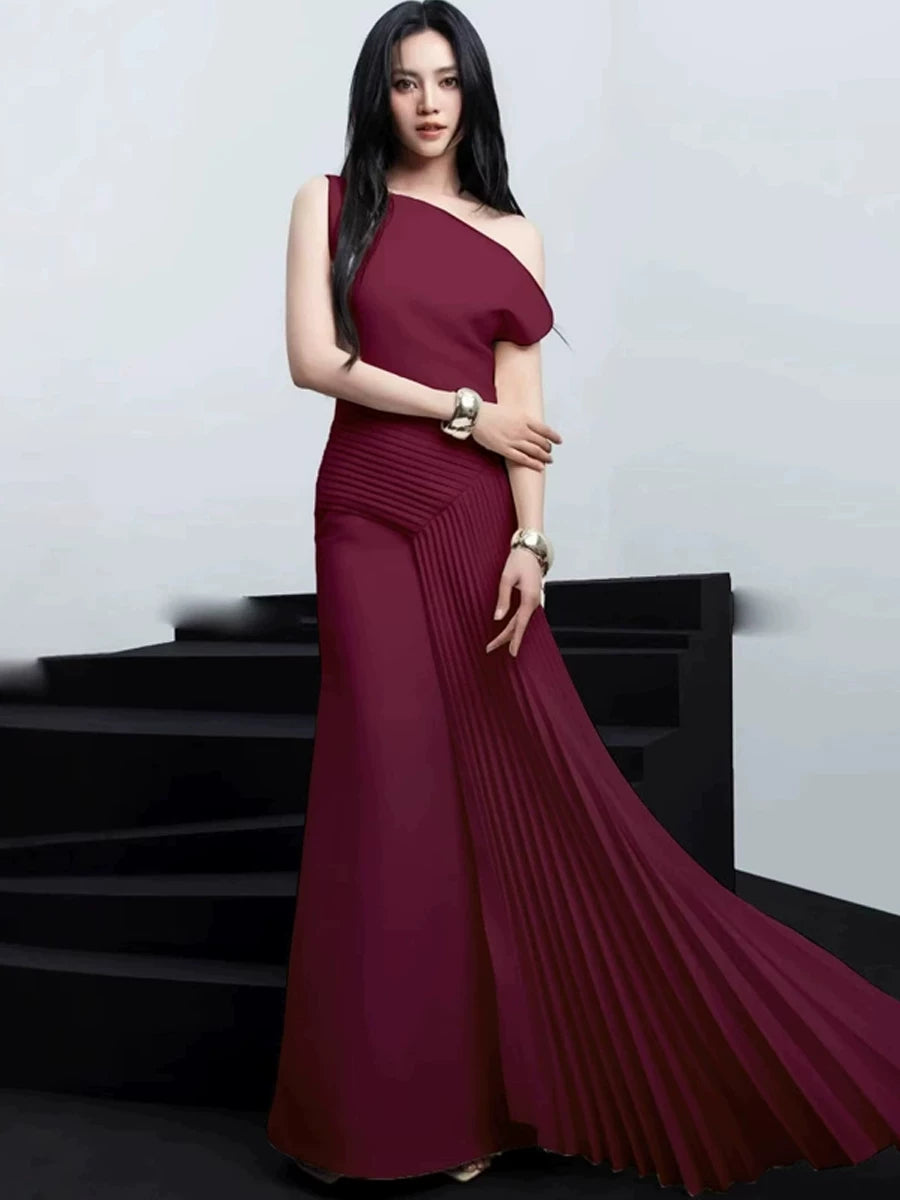 Women's Slim-waist Maxi Slimming Elegant Evening Dress Formal Midi Dress Party Dress Formal Party Wedding Guest Dress