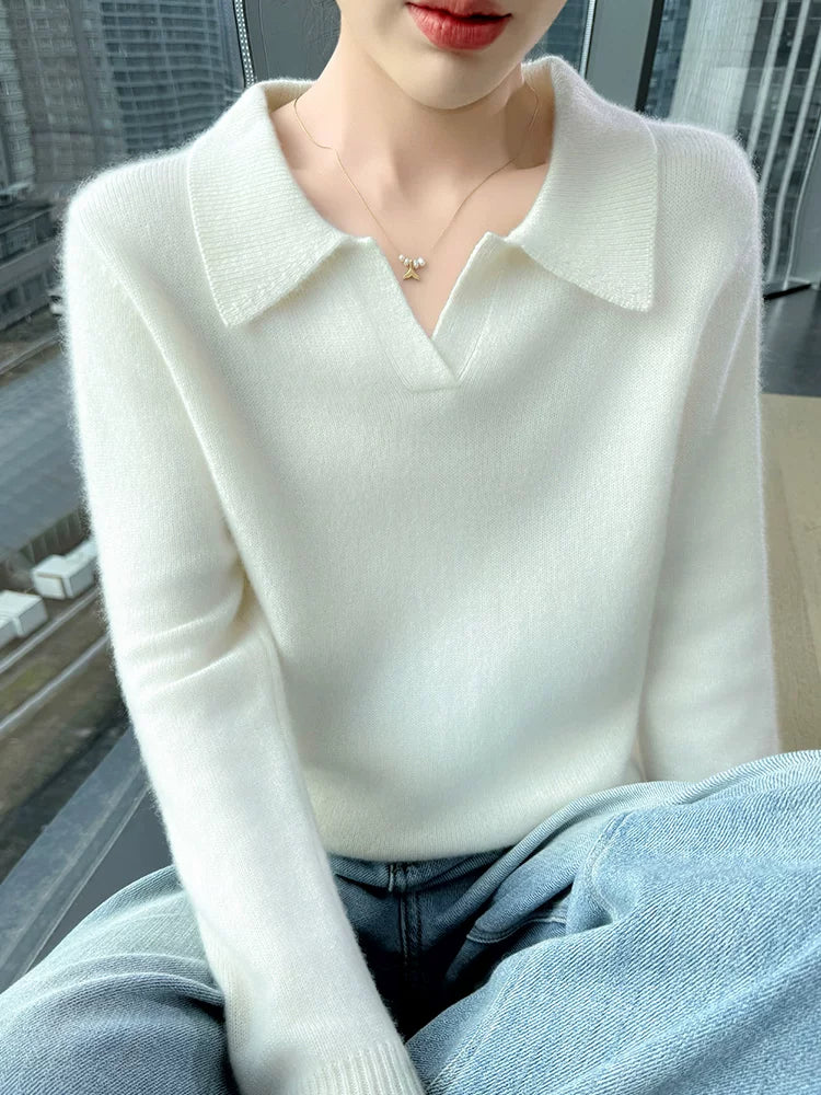 Women's Wool Fall Winter Pink Slim-Fit Thickened Fuzzy Fleece-Lined Sweater Knit Pullover Top for Casual Outfits Spring Travel Everyday