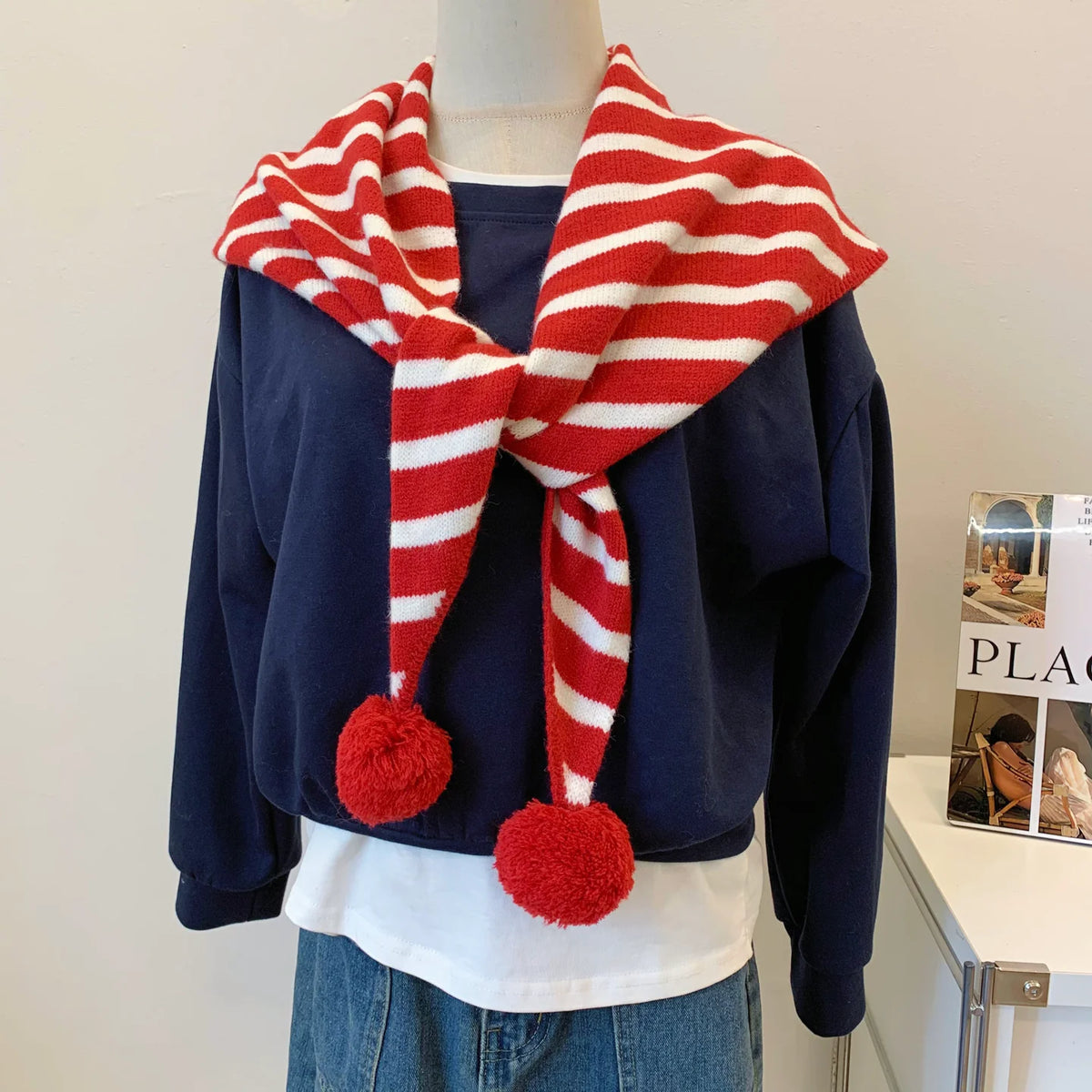 Red/White Striped -PJ117