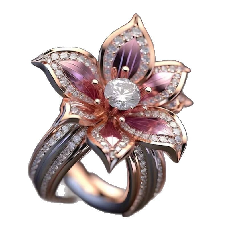 Floral ring by Yoshan, detail view 5
