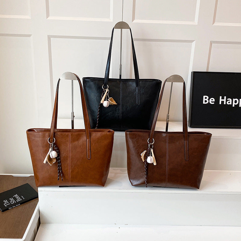 Women's Large-capacity Minimalist Casual Tote Bag Shoulder Crossbody Purse Versatile Work and Travel Office