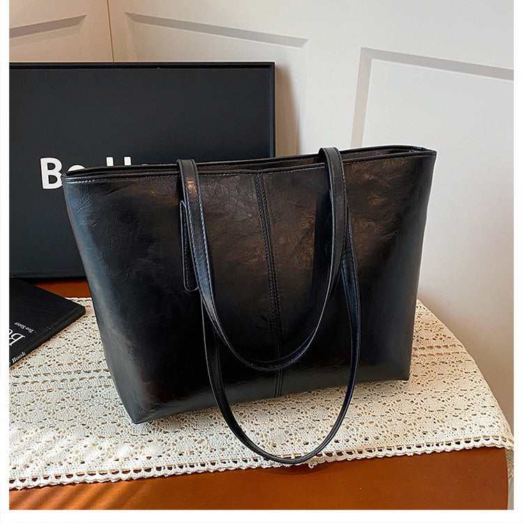 Women's Large-capacity Minimalist Casual Tote Bag Shoulder Crossbody Purse Versatile Work and Travel Office